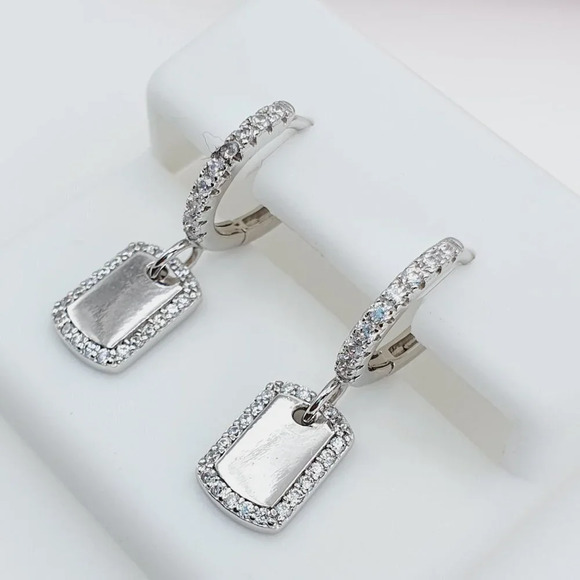 "925 Sterling Silver Cubic Zirconia Earrings, U19254687 - Picture 3 of 11